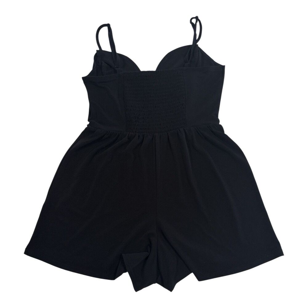 Women’s Express Romper Black Spaghetti Straps Sweetheart Neck Size Small